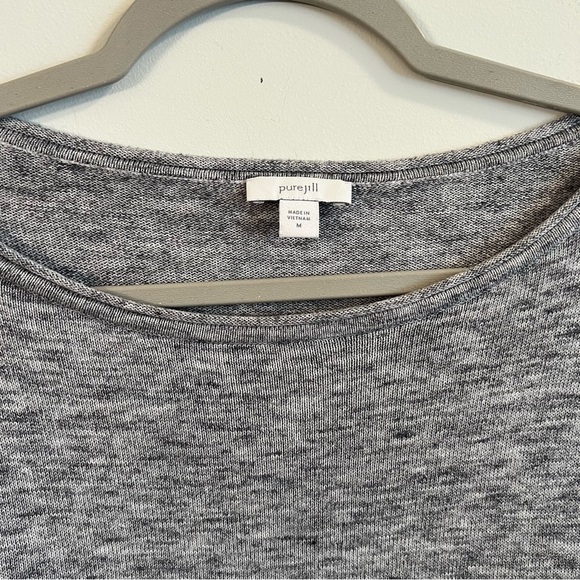 Women’s pure Jill Gray Long Sleeve Sweater top size medium M - Picture 2 of 6